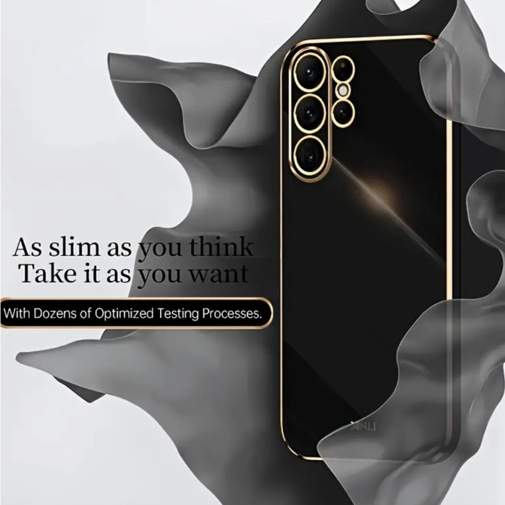 Straight Edge Electroplated Soft TPU Phone Case Suitable For Samsung Galaxy S24